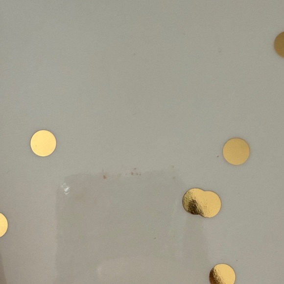 **Bundle** Kate Spade Ivory Pouch with Metallic Gold Dots, earrings & bag charm! - Picture 8 of 8